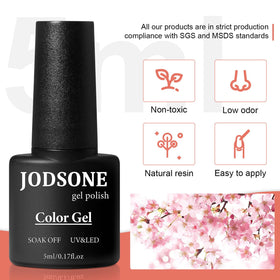 Assorted JODSONE gel nail polish colours in bottles
