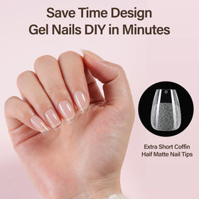 Assorted sizes of Misssix Extra Short Coffin Nail Tips