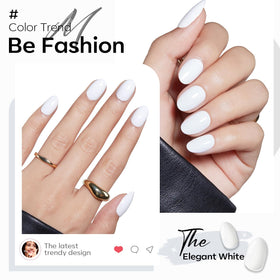 Assorted sizes of modelones oval fake nails displayed
