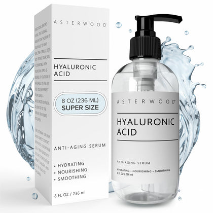 Asterwood Hyaluronic Acid Serum front view with packaging