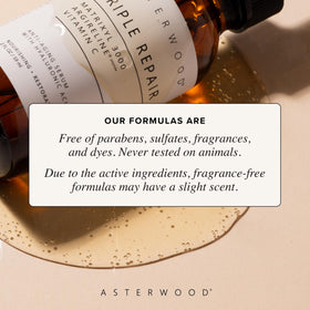 Asterwood Triple Repair Peptide Serum application on skin