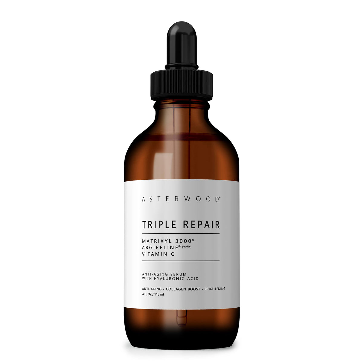 Asterwood Triple Repair Peptide Serum front view with packaging