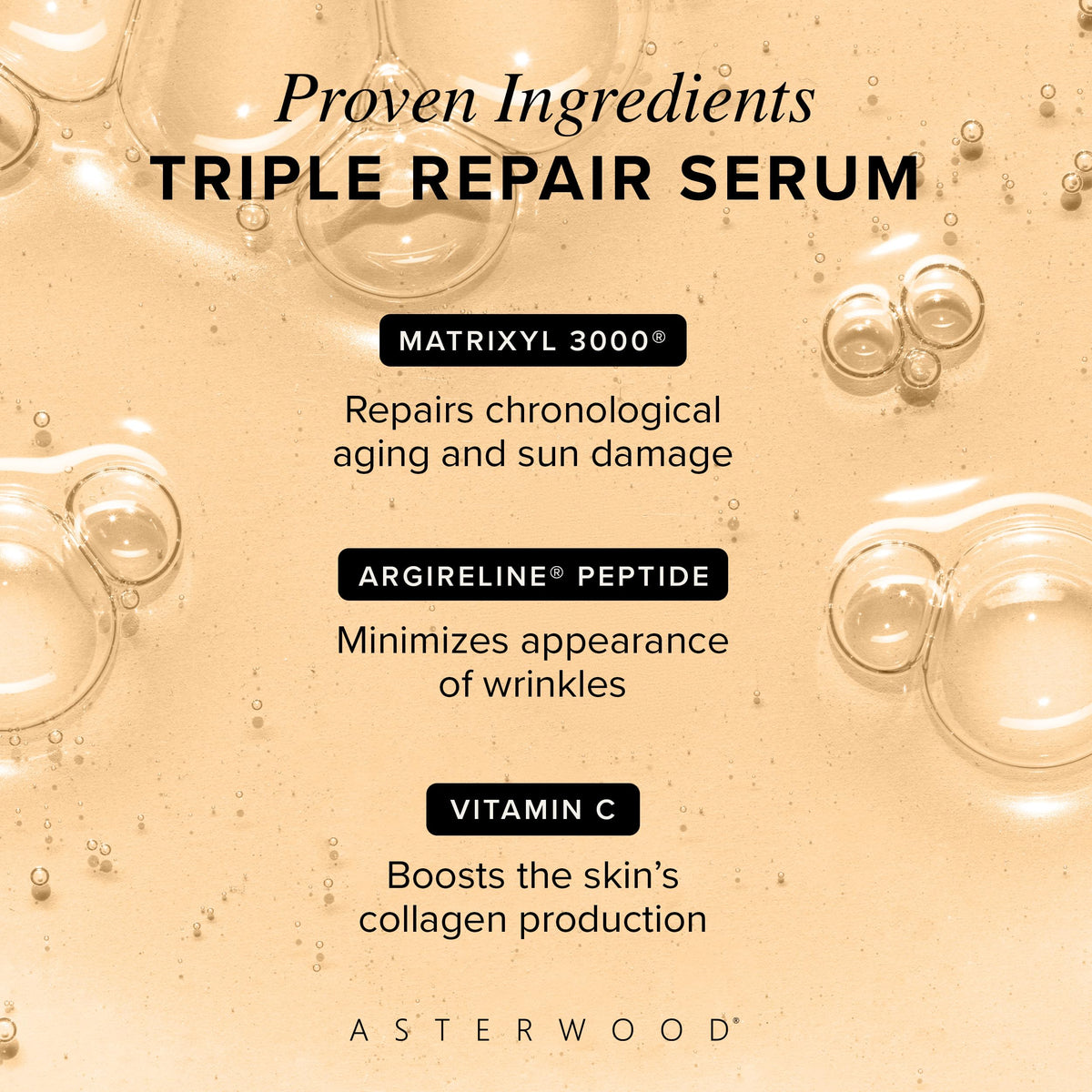 Asterwood Triple Repair Peptide Serum side view