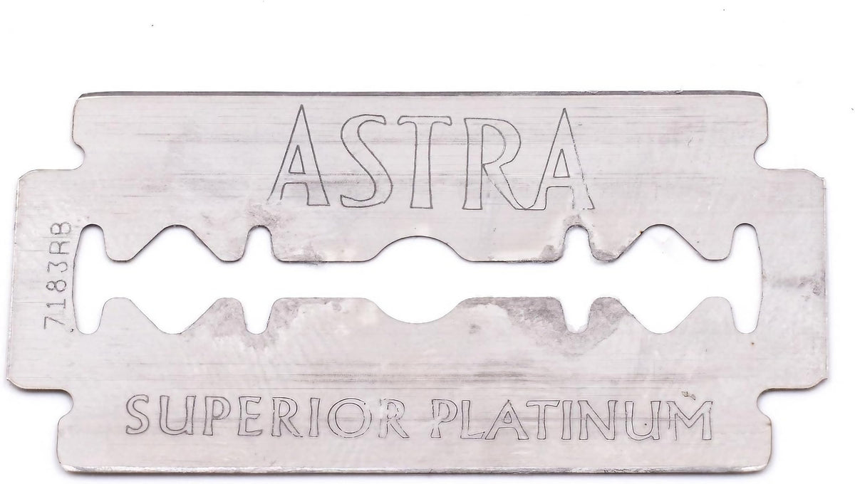 ASTRA double edge blades close-up detail