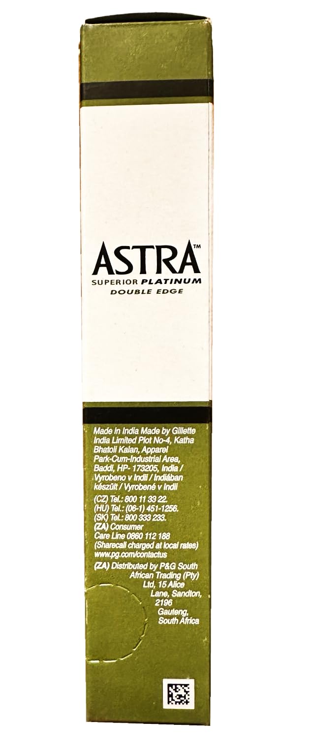 ASTRA razor blades packaging side view