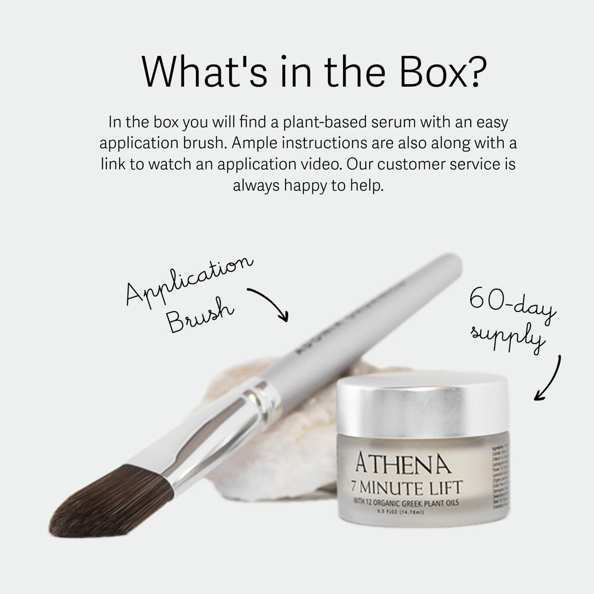 Athena 7 Minute Lift Serum application on skin