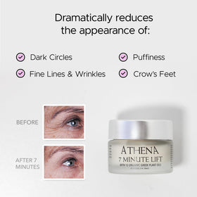 Athena 7 Minute Lift Serum lifestyle scene with model