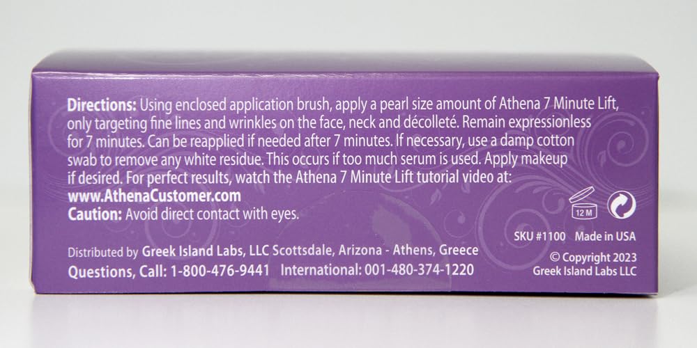 Athena 7 Minute Lift Serum on vanity with flowers