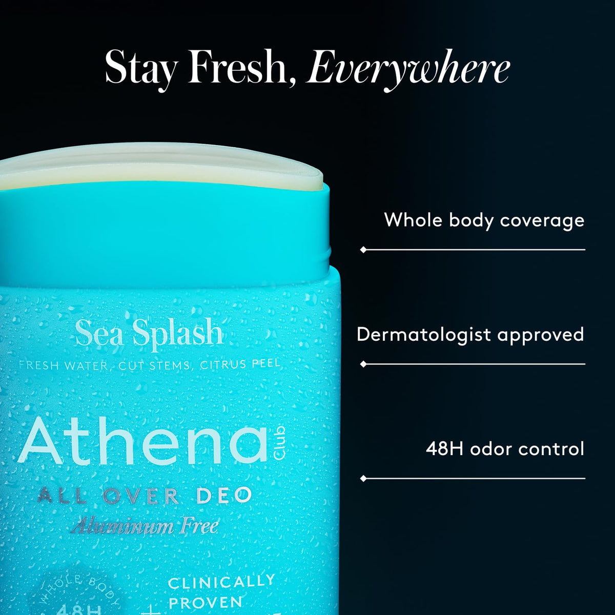 Athena Club All Over Deodorant Stick Sea Splash packaging