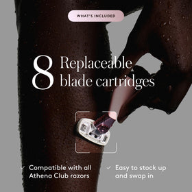Athena Club Women's Razor Blade Refills showing five-blade design