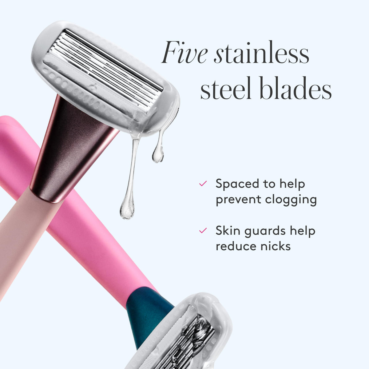 Athena Club Women's Razor Kit Mint with magnetic storage hook