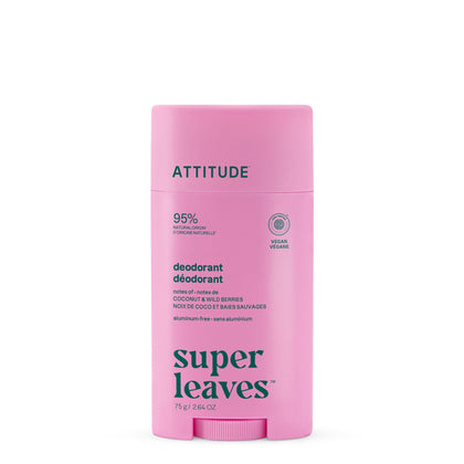 ATTITUDE Aluminium Free Deodorant Coconut & Wild Berries front view