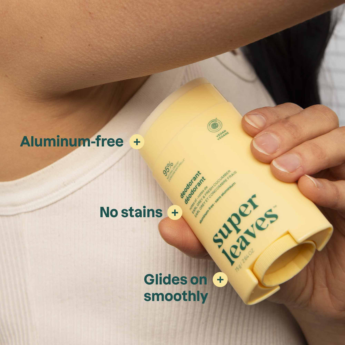 ATTITUDE Aluminium Free Deodorant top view showcasing smooth texture