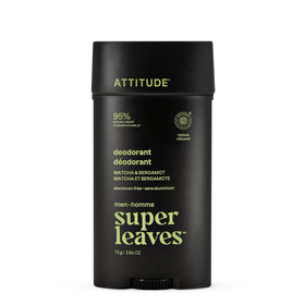 ATTITUDE Aluminum-Free Deodorant for Men front view with matcha and bergamot scent