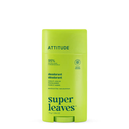 ATTITUDE Aluminum Free Deodorant Pear & Amber front view