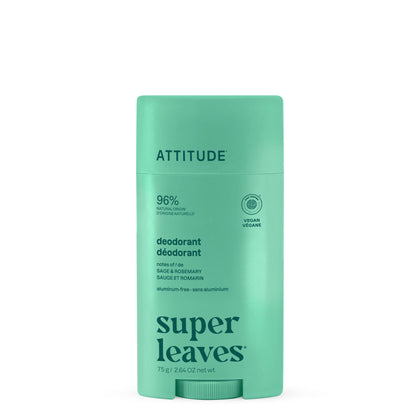 ATTITUDE Aluminum Free Deodorant Sage & Rosemary front view