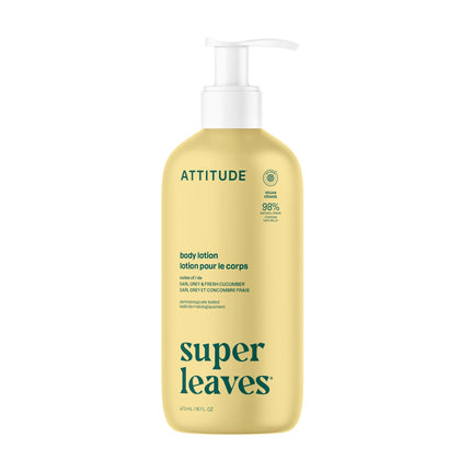 ATTITUDE Body Lotion 16 Fl Oz front view with Earl Grey & Fresh Cucumber scent