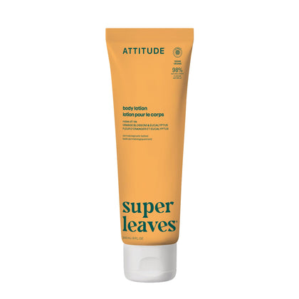 ATTITUDE Body Lotion 8 Fl Oz front view with orange blossom and eucalyptus scent
