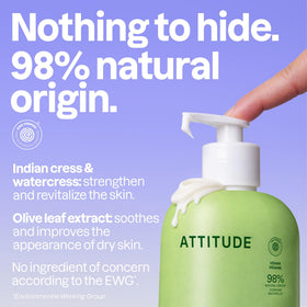 ATTITUDE Body Lotion Pear & Amber Scent side view