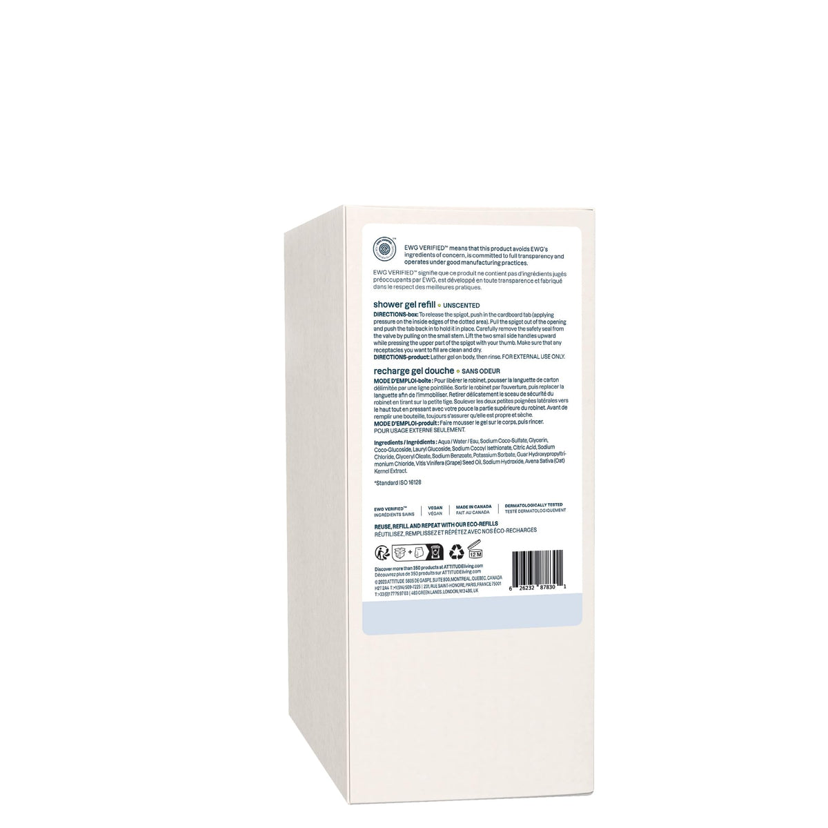 ATTITUDE Body Wash for Sensitive Skin unscented formula close-up