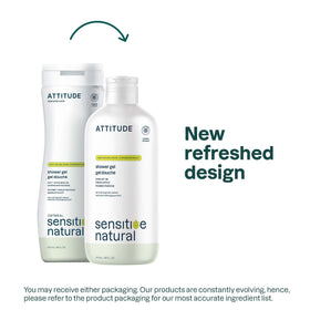 ATTITUDE Body Wash for Sensitive Skin with oat extract and apple scent