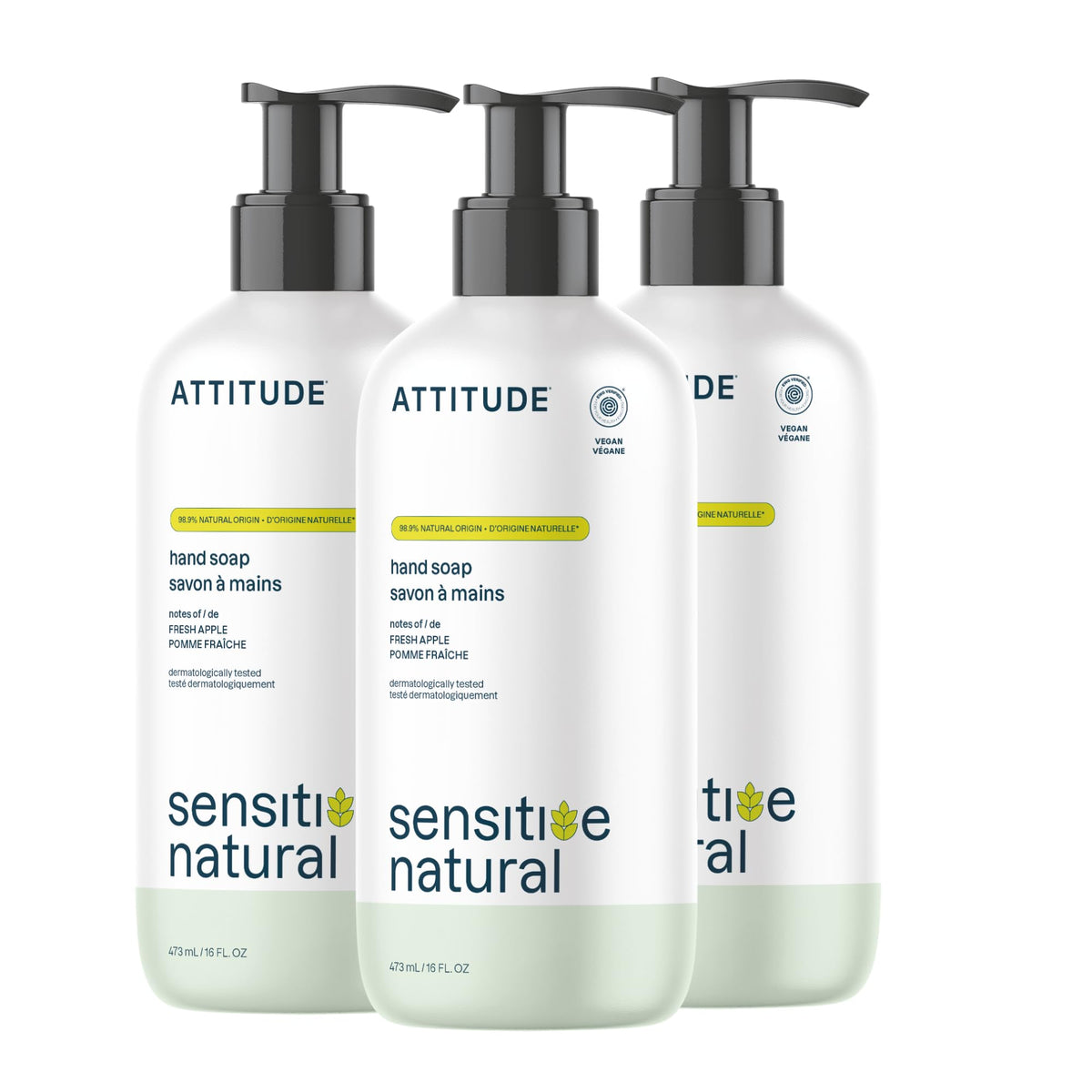 ATTITUDE Hand Soap for Sensitive Skin 16 Fl Oz front view