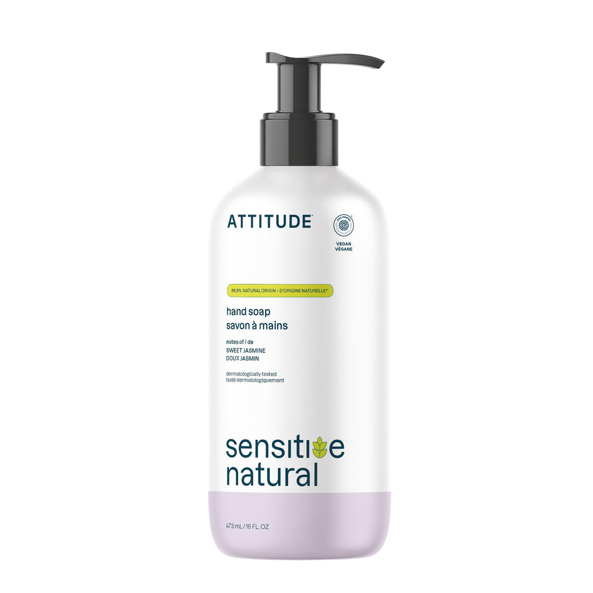 ATTITUDE Hand Soap for Sensitive Skin 16 Fl Oz front view