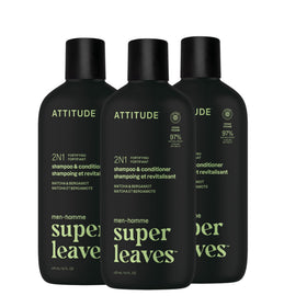 ATTITUDE Men's 2-in-1 Shampoo and Conditioner front view