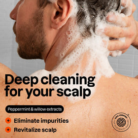 ATTITUDE Men's 2-in-1 Shampoo and Conditioner lifestyle scene in bathroom