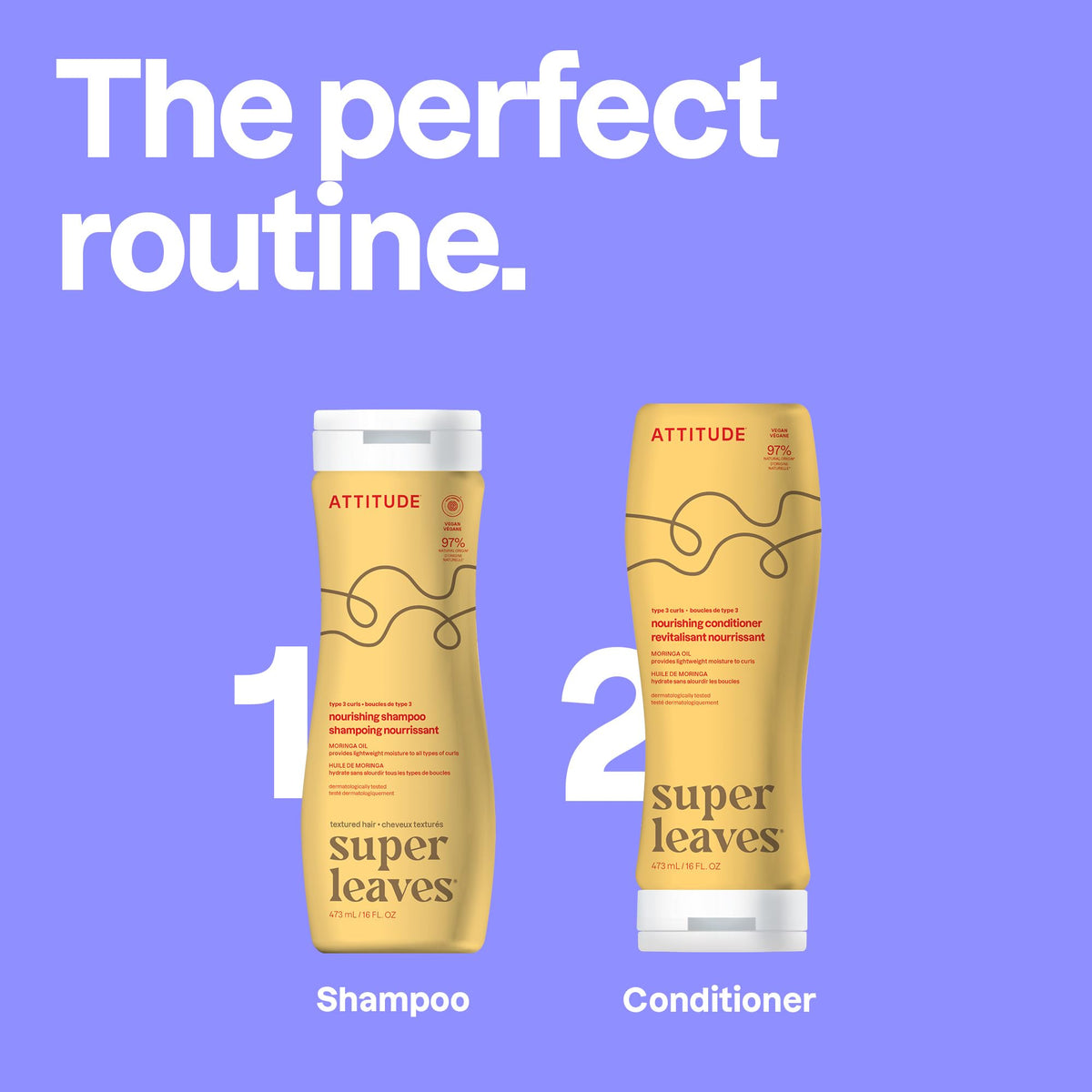 ATTITUDE Nourishing Shampoo for Curly Hair 16 Fl Oz ingredients list