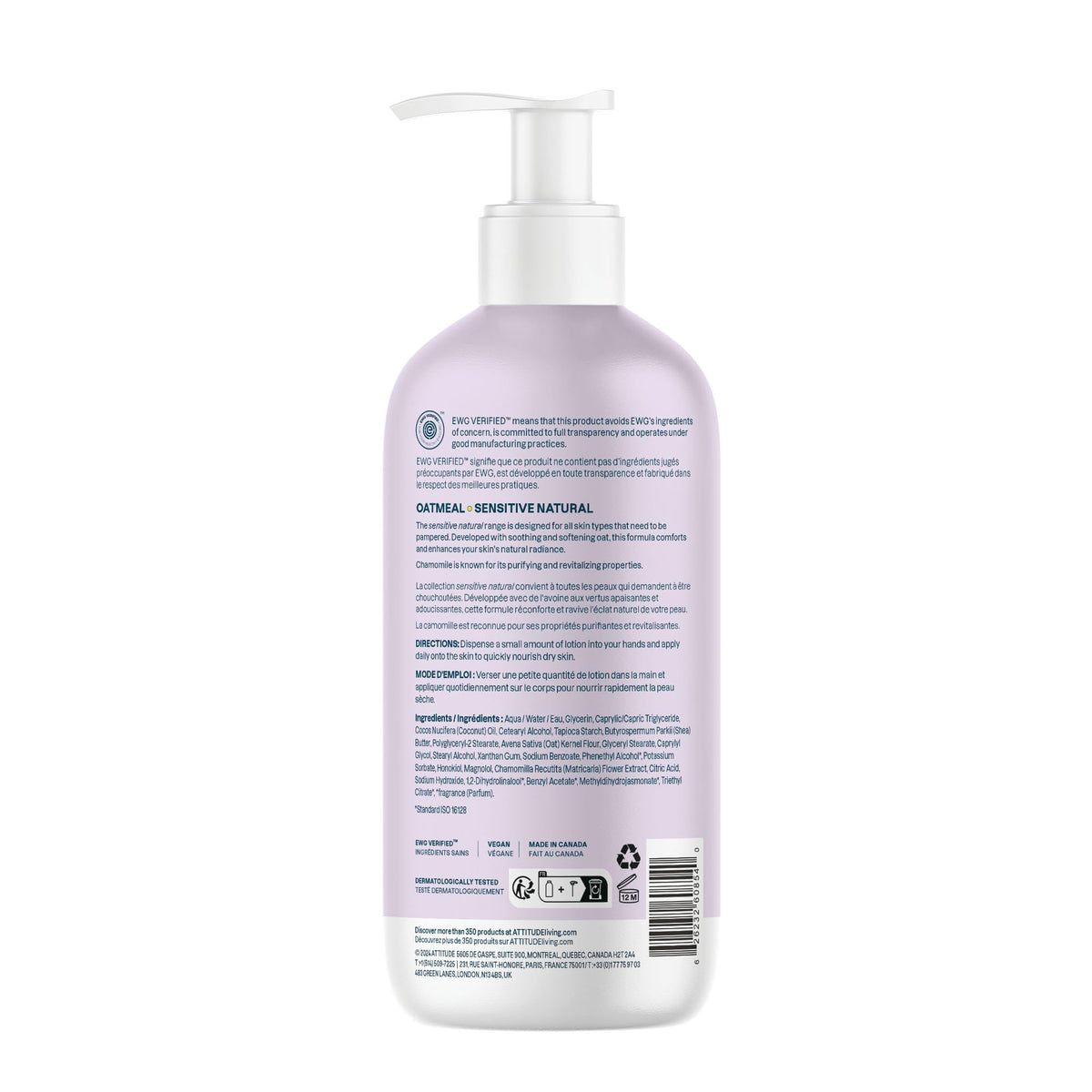 ATTITUDE Sensitive Skin Body Lotion alongside hand cream