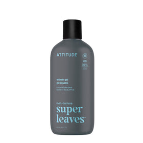 ATTITUDE Shower Gel Body Wash for Men, Eucalyptus & Sage front view