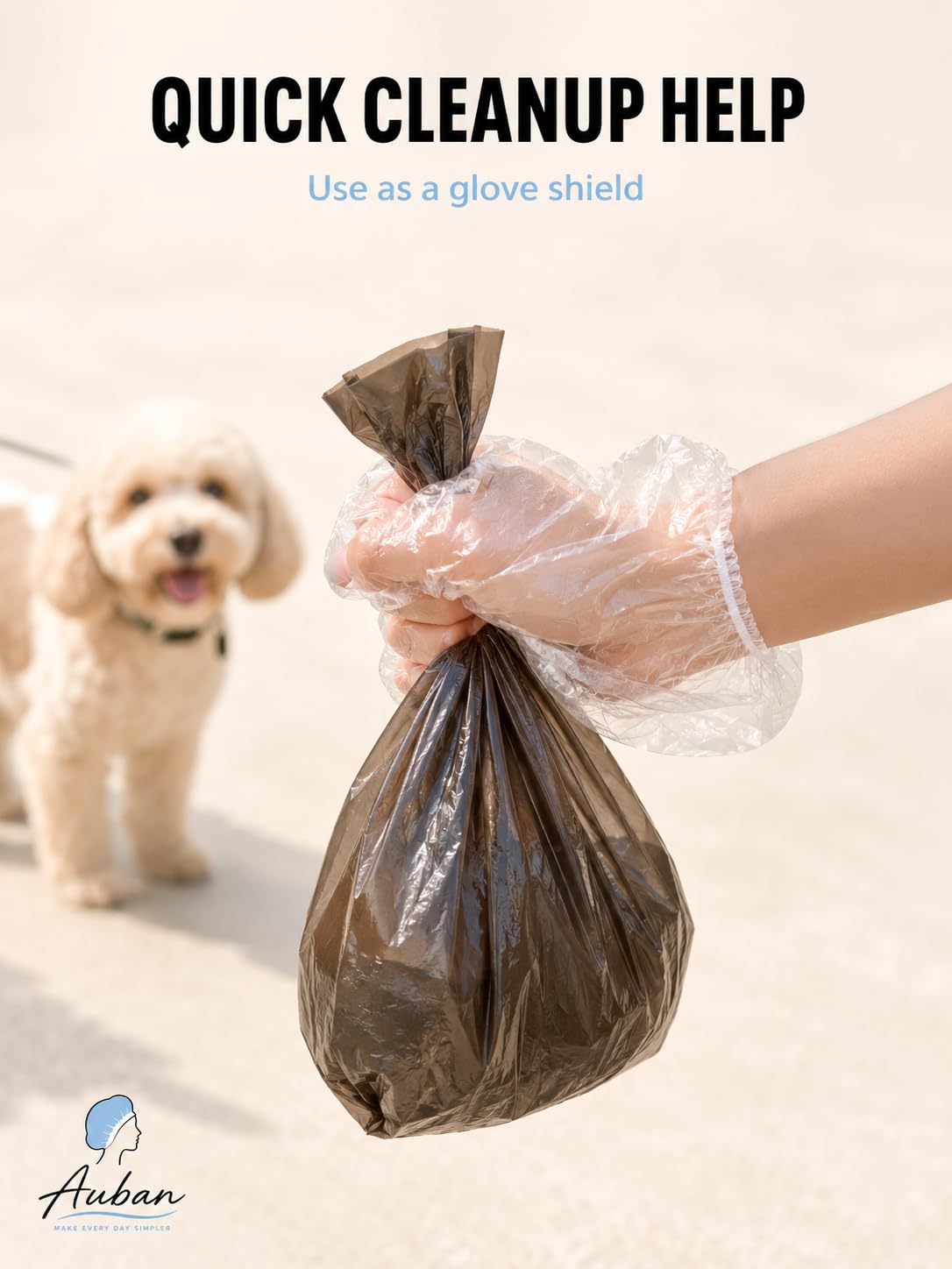 Auban shower cap in a travel bag