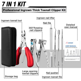 Aucurwen large opening toenail clippers with curved blade