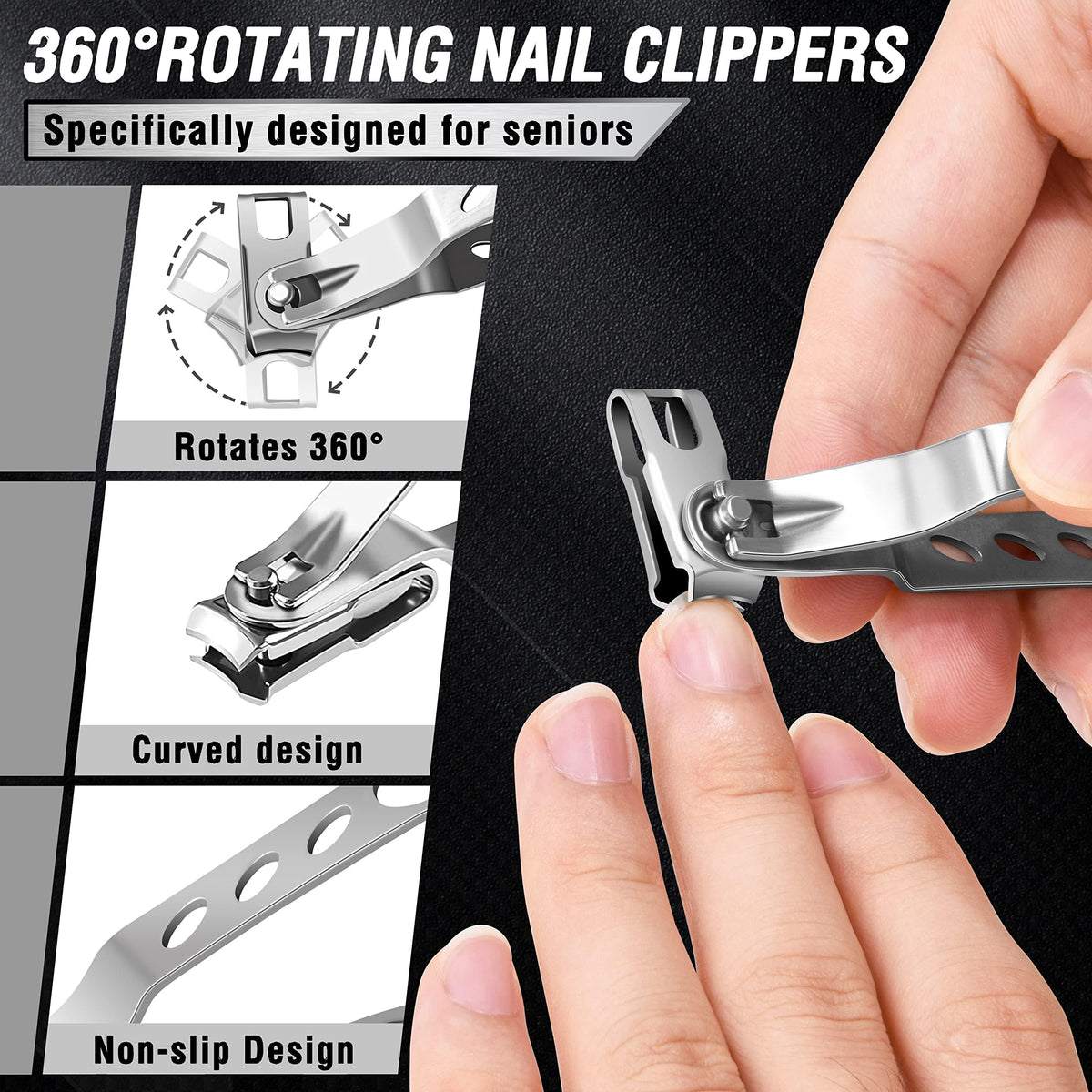 Aucurwen nail pusher and nail file included in kit