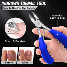 Aucurwen toenail clippers set in storage bag