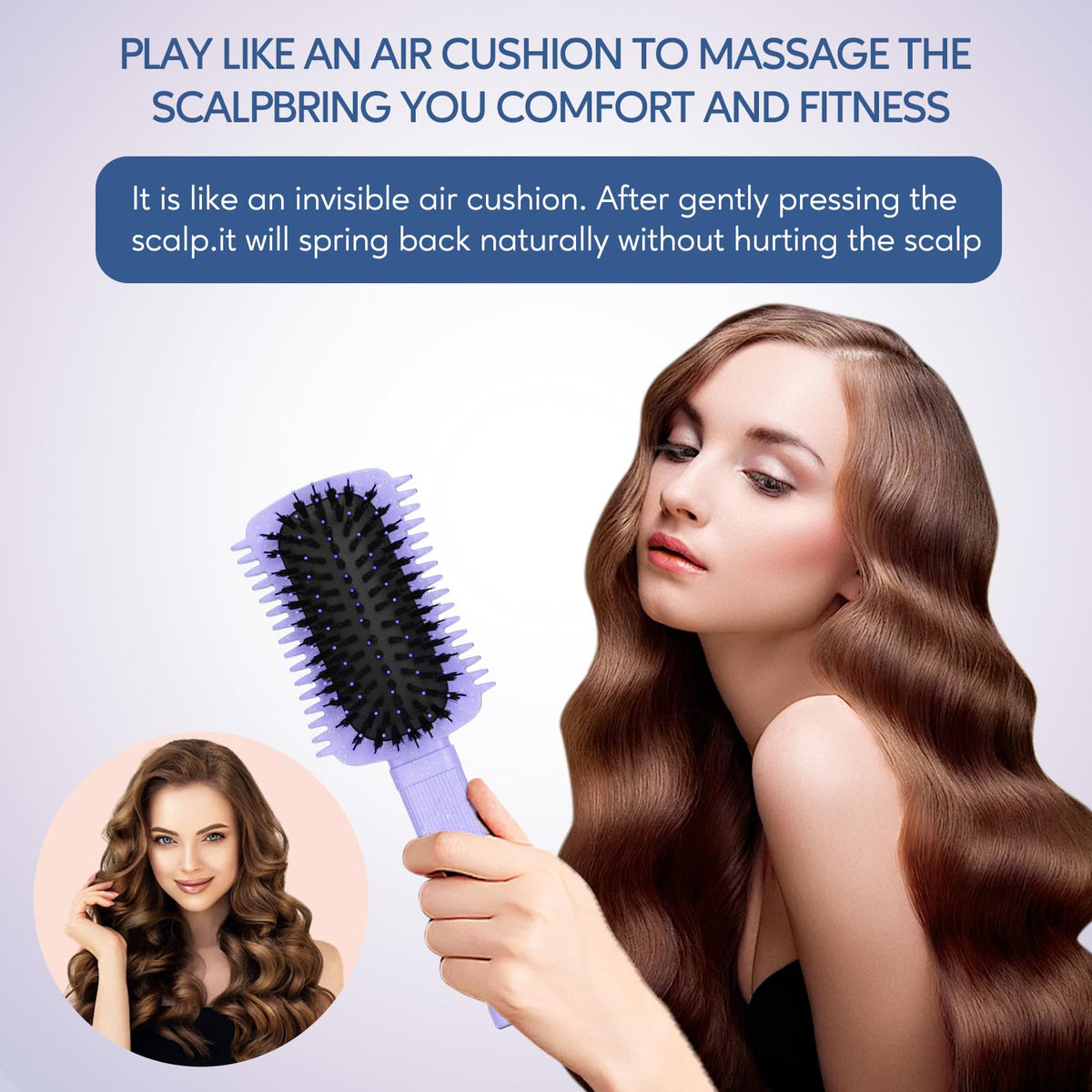 Auhrjomra Curl Defining Brush in use on curly hair