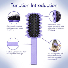 Auhrjomra Curl Defining Brush showing wild boar bristles