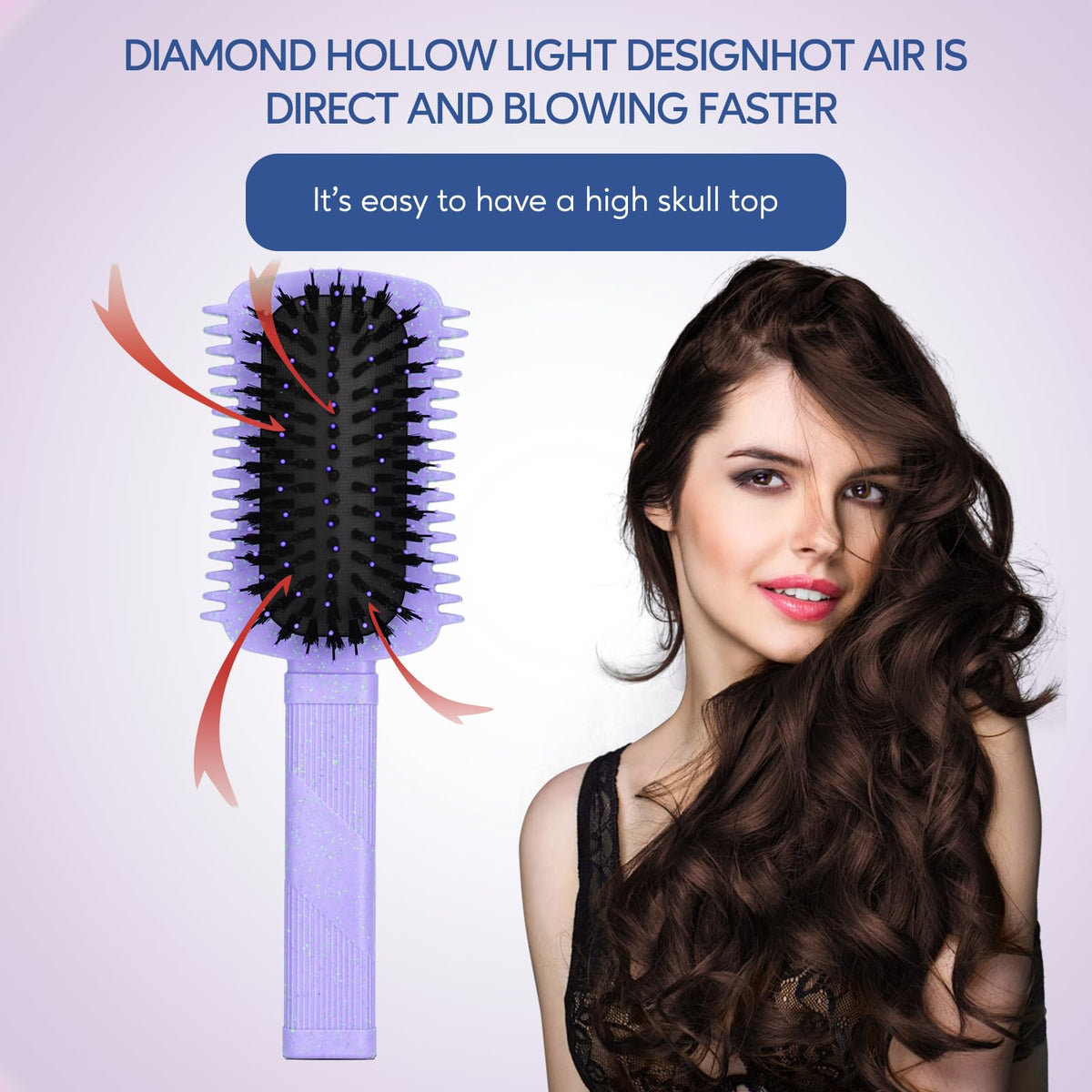 Auhrjomra Curl Defining Brush side view with bristle detail