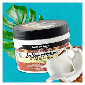 Aunt Jackie's Butter Crème Intensive Moisture Sealant 7.5 oz texture close-up