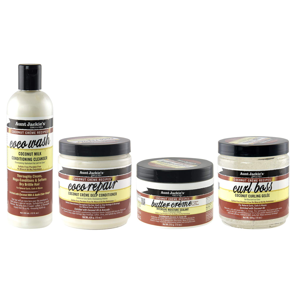 Aunt Jackie's Coco Wash Conditioning Cleanser 12 fl oz packaging details