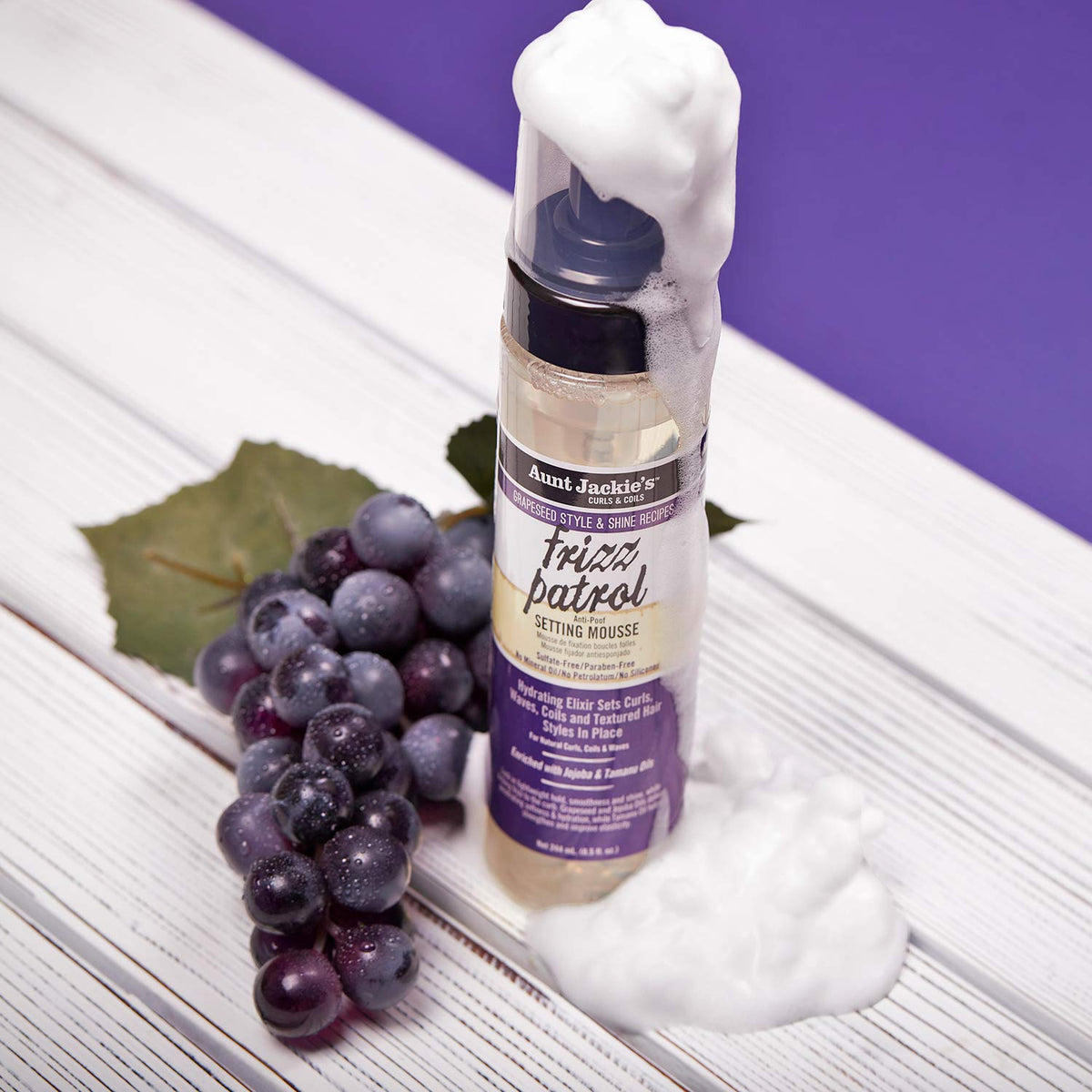 Aunt Jackie's Frizz Patrol Setting Mousse ingredients list