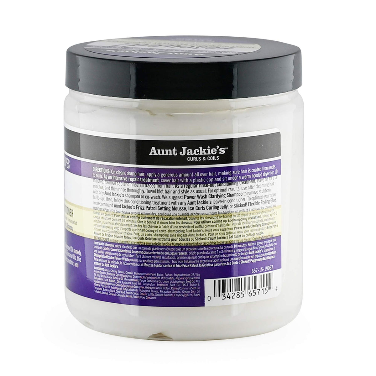 Aunt Jackie's Grapeseed Recovery Conditioner 15 oz back view