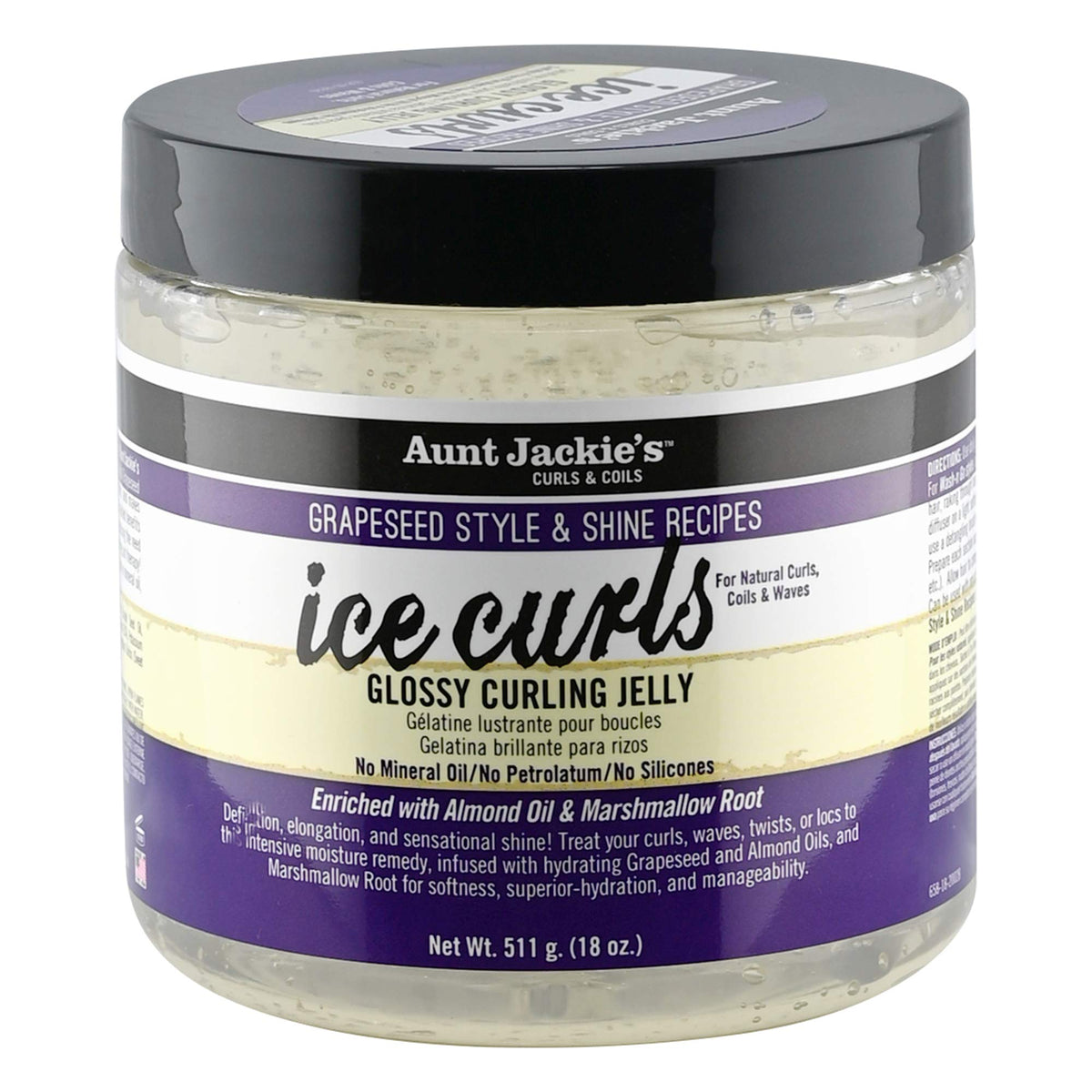 Aunt Jackie's Ice Curls Glossy Curling Jelly 18 oz front view