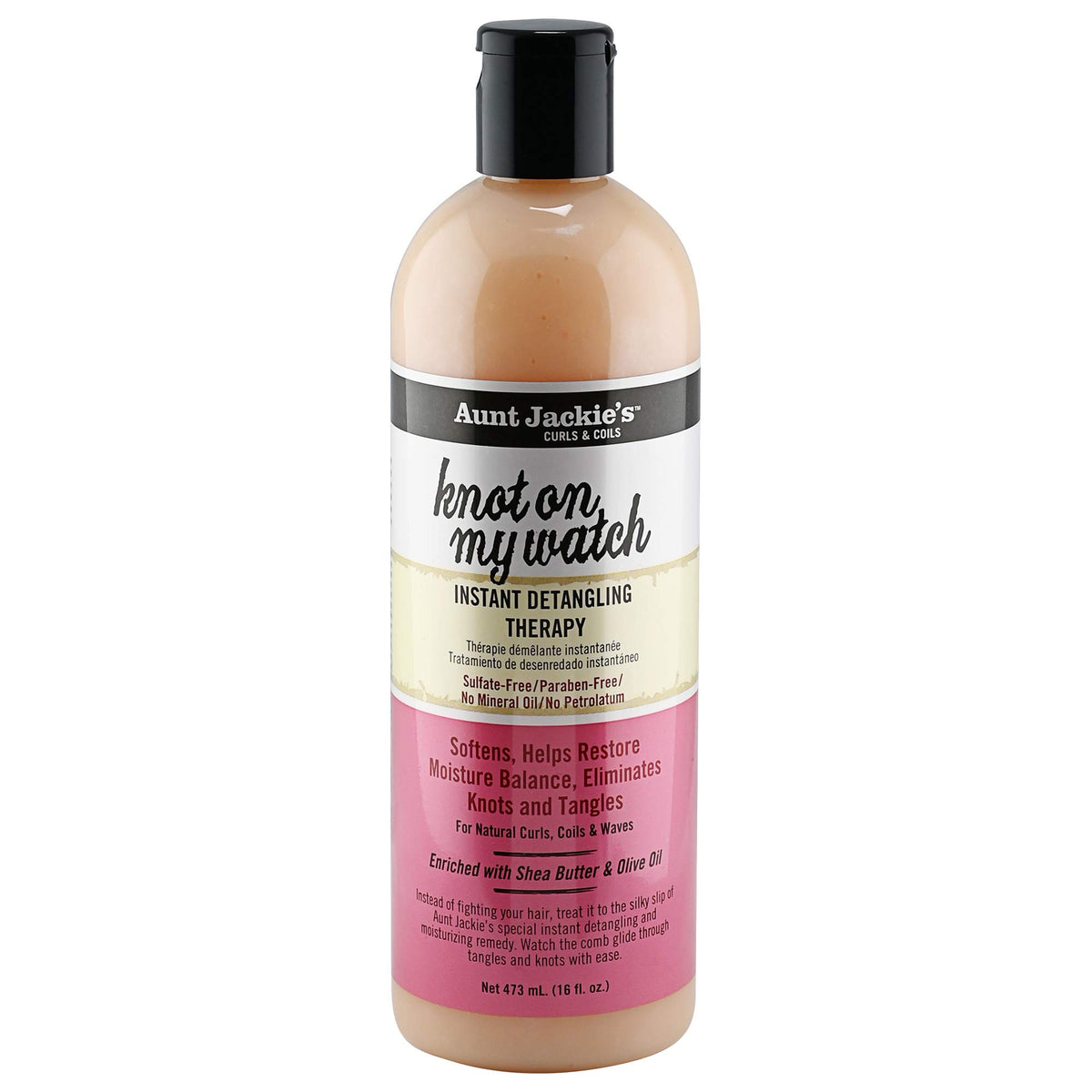 Aunt Jackie's Knot On My Watch Instant Detangling Therapy 16 fl oz front view