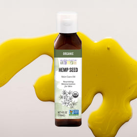 Aura Cacia Organic Hemp Seed Oil in natural setting