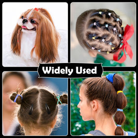 auroray Hair Ties assorted colours with snap hair clips
