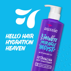 Aussie 3 Minute Miracle Moist Deep Conditioner with avocado and jojoba oil