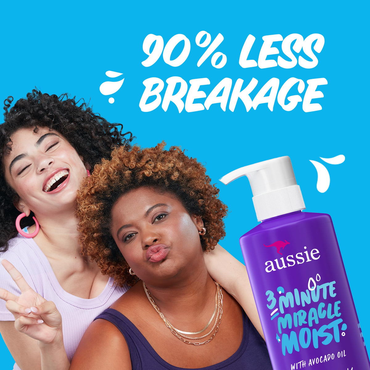 Aussie 3 Minute Miracle Moist Deep Conditioner with floral background