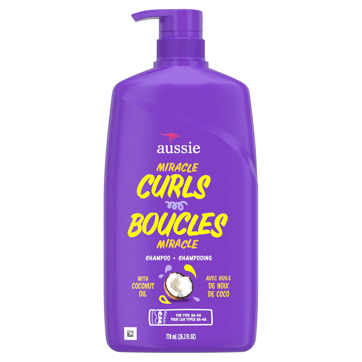 Aussie Miracle Curls Shampoo bottle on a vanity